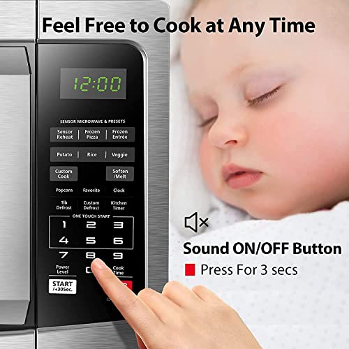 Frestec 4.7 CU' Refrigerator, Mini Fridge with Freezer, Compact Refrigerator,Small Refrigerator & TOSHIBA EM131A5C-SS Countertop Microwave Oven, 1.2 Cu Ft with 12.4" Turntable, Smart Humidity Sensor