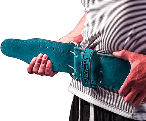 Powerlifting Belt - 10mm Double Prong Weightlifting Belt (IPF, USAPL, USPA & IPL Approved) | Leather Power Back Support for Weight Lifting, Strength Training, Strongman - Men & Women