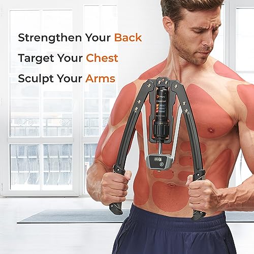 Lifepro Arm Exercise Hydraulic Power Twister Arm and Chest Exerciser - Chest Expander and Arm Workout Exercise Machine Adjustable 22-440lbs, Bicep Strengthener, Chest Workout Equipment Torsion Bar