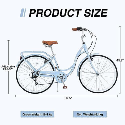 GOWE 7 Speed, Steel Frame, Multiple Colors 26 Inch Ladies Bicycle