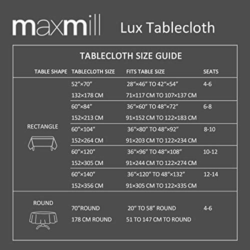 maxmill Lux Faux Linen Tablecloth with Slubby Yarn Textured Weaves Wrinkle Free Anti-Shrink Soft Table Cloth for Kitchen Dining Tabletop for Outdoor and Indoor Use Rectangle 60 x 84 Inch Green