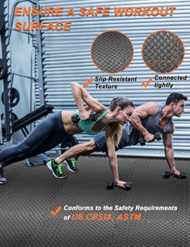 innhom 12/24/48 Tiles Gym Flooring Gym Mats Exercise Mat for Floor Workout Mat Foam Floor Tiles for Home Gym Equipment Garage