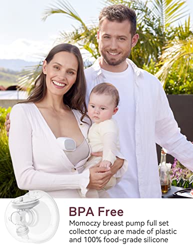 Momcozy Original S9 Pro/S12 Pro Replacement Accessories, Only Compatible with Momcozy S9 Pro/S12 Pro Breast Pump NOT for S9/S12 (Full Set Collector Cup with 24mm Single-Sealed Flange,180ml, 1 Pack)