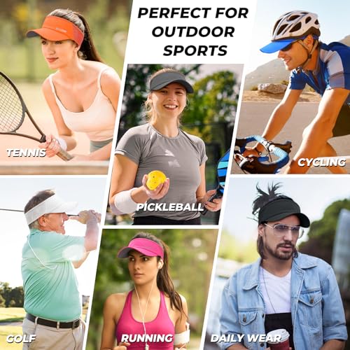 Sukeen Sports Sun Visor Men Women Lightweight Packable Cooling Stretchy Visor Hat for Running, Tennis, Golf