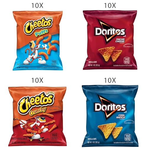 Frito Lay Doritos & Cheetos Mix Variety Pack, (Pack of 40)