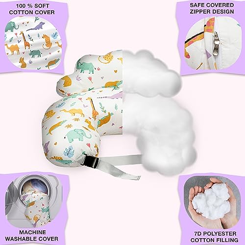 PILLANI Nursing Pillow for Breastfeeding, Breast Feeding Pillow for Mom & Baby Support, Baby Registry Search, Removable Cotton Cover, Adjustable Waist Strap,Baby Support Pillow,Newborn Pillow Supplies