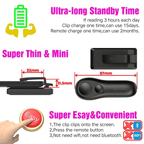 SK SYUKUYU RF Remote Control Page Turner for Kindle Reading Ipad Surface Comics, iPhone Android Tablets Reading Novels Taking Photos