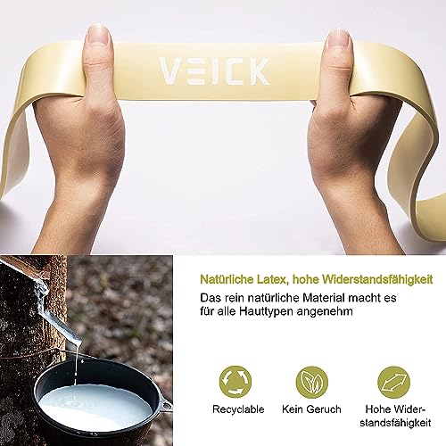 VEICK Resistance Bands for Working Out, Exercise Bands, Workout Bands, Pull Up Assistance Bands, Long Heavy Stretch Bands Set for Men and Women, Power Weight Gym at Home Fitness Equipment