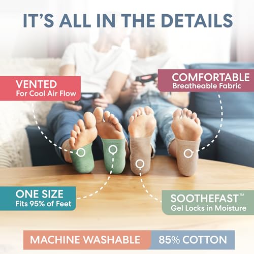 Dr. Frederick's Original Moisturizing Heel Socks for Cracked Heel Treatment - 2 Pairs - Stop Cracked Heels in Their Tracks