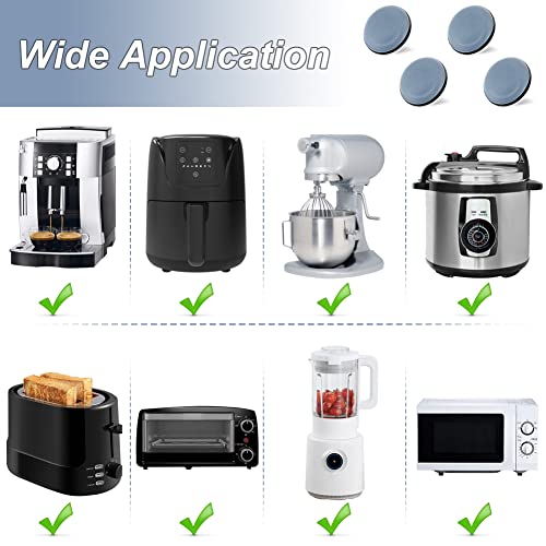 Kitchen Appliance Sliders, 16pcs DIY Adhesive Appliance Movers for Air Fryer Coffee Maker Easy Moving Saving Space (Grayish Blue)
