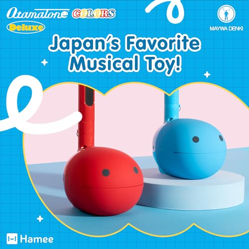 Otamatone Deluxe Electronic Musical Instrument for Adults Portable Synthesizer Digital Electric Music from Japan by Cube/Maywa Denki Cool Stuff Gifts, Blue [English Manual]