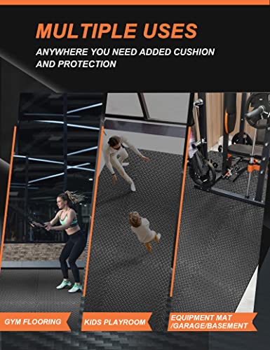 innhom 12/24/48 Tiles Gym Flooring Gym Mats Exercise Mat for Floor Workout Mat Foam Floor Tiles for Home Gym Equipment Garage