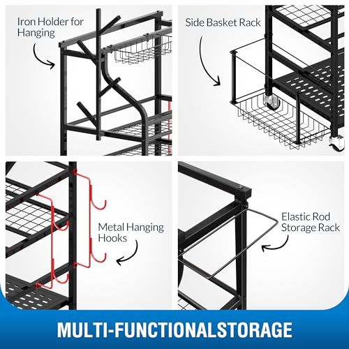 Dumbbells Rack,Weight Rack for Home Gym, Weight Stand,Home Gym Storage Rack for Yoga Mat, Foam Roller,Yoga Strap,Resistance Bands,Weight Organizer for Home Gym,Workout Storage with Wheels