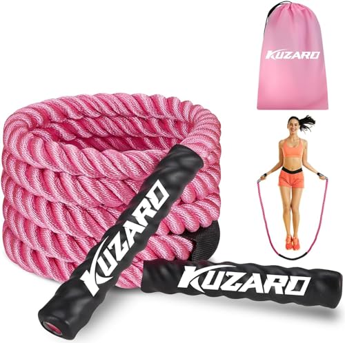 Weighted Jump Rope for Fitness, 1.5lb 2.5lb 3.5lb Heavy Skipping Rope for Women Men, Adult Exercise Battle Ropes for Home Gym, Improve Strength and Building Muscle, Total Body Workout Equipment