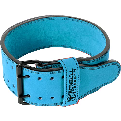 Powerlifting Belt - 10mm Double Prong Weightlifting Belt (IPF, USAPL, USPA & IPL Approved) | Leather Power Back Support for Weight Lifting, Strength Training, Strongman - Men & Women