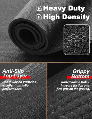 7' x 5' x 7mm Extra Large Exercise Mat, [35 Sq.Ft] Heavy-Duty & Extreme Non-Slip Rubber Gym Flooring for Home Gym, Pro Yoga Mat Gym Mat for Home Workout & Exercise Equipment, Shoe-Friendly