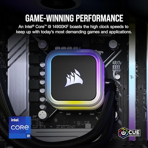 Corsair Vengeance i7500 Series Gaming PC - Liquid Cooled Intel Core i9 14900KF CPU - NVIDIA GeForce RTX 4090 GPU - 64GB Vengeance RGB DDR5 Memory - 2TB M.2 SSD - Black