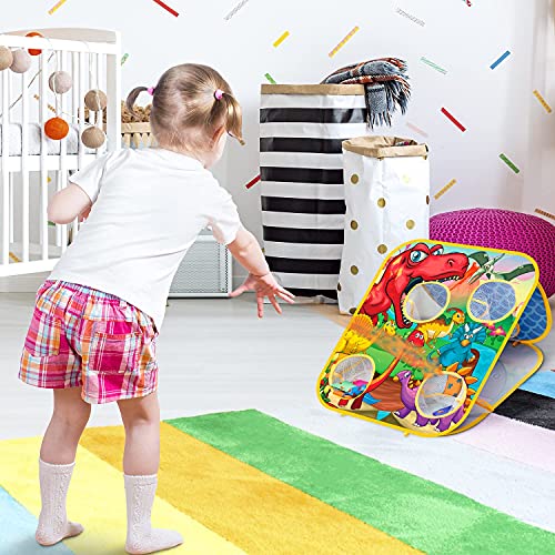 Bean Bag Toss Game Kids Outdoor Toys,Double-Sided Foldable Cornhole Board Backyard Beach Yard Outdoor Toys for Toddler, Outside Lawn Party Activities Toy Gift for Boys Girls Age 3 4 5 6 7 8