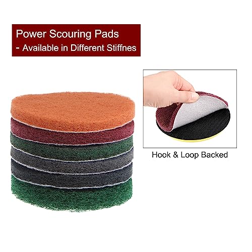 15pcs Drill Power Brush 4 Inch Tile Scrubber Scouring Pads 150-240 Grit for Bathroom Kitchen Household Cleaning