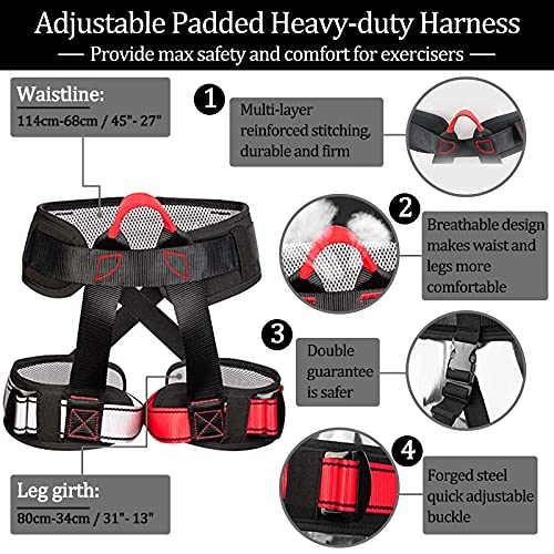 Dasking Heavy Bungee Resistance Band Set Gravity Yoga Bungee Cord Resistance Belt Set 4D Bungee Dance Rope Workout Fitness Home Gym Professional Training Equipment
