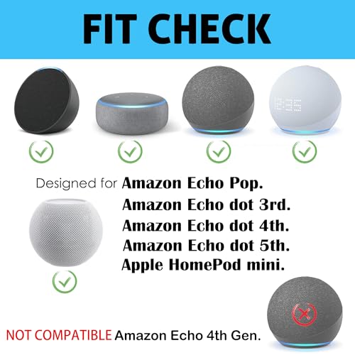 Made for Small Speaker Shelf Wall Mount,Built-in Cable Management, for Echo Pop (2023 Release)，Echo dot 3rd,Echo dot 4th,Echo dot 5th,for Apple HomePod Mini,and Other Brands of Small Speakers (Small)