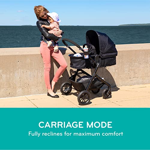 Evenflo Pivot Modular Travel System with LiteMax Infant Car Seat with Anti-Rebound Bar (Desert Tan)
