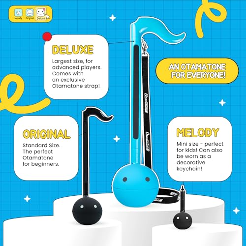 Otamatone Deluxe Electronic Musical Instrument for Adults Portable Synthesizer Digital Electric Music from Japan by Cube/Maywa Denki Cool Stuff Gifts, Blue [English Manual]