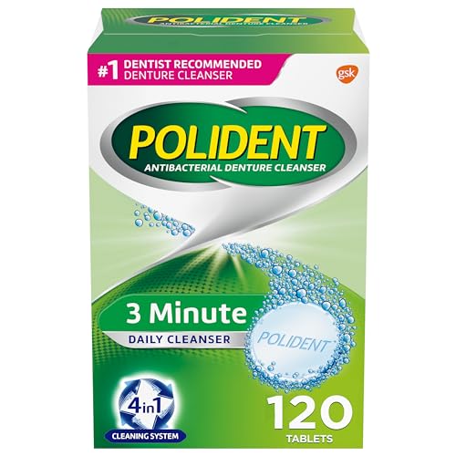 Sensodyne Toothpaste & Polident Denture Cleanser Tablets Bundle - Fresh Mint Sensitive Teeth Cavity Prevention Treatment & 120 Count Oral Appliance Cleaner