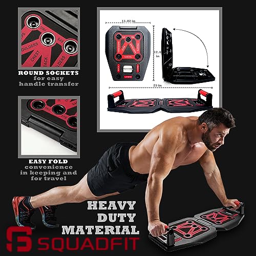 SquadFit Push Up Board & Fitness Kit - Home Gym Set