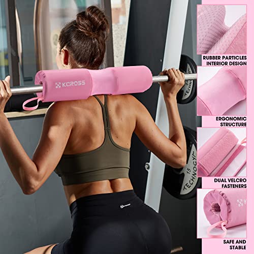 Barbell Squat Pad for Standard Set, Work Out Set Gym Equipment Accessories for Women, 7Pcs Barbell Pad for Hip Thrust with 2 X Gym Ankle Straps & 3 X Booty Resistance Bands & 1X Carry Bag