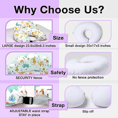 PILLANI Nursing Pillow for Breastfeeding, Breast Feeding Pillow for Mom & Baby Support, Baby Registry Search, Removable Cotton Cover, Adjustable Waist Strap,Baby Support Pillow,Newborn Pillow Supplies