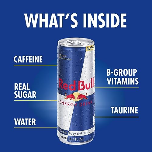 Red Bull Energy Drink, 8.4 Fl Oz, 24 Cans (6 Packs of 4)