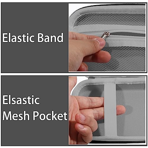 Lumus&Solem Label Maker Case Fit for Phomemo D30 D35 Label Maker, for NIIMBOT D11 D110, for JADENS D110, Label Printer Case Easily Storage and Carry, Easily Store Printer, Tape, USB Line (Black&Gray)
