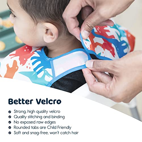 Tiny Twinkle Mess Proof Baby Bib, Full Sleeve Bib Outfit, Waterproof Bib for Toddlers, Machine Washable, Tug Proof Closure