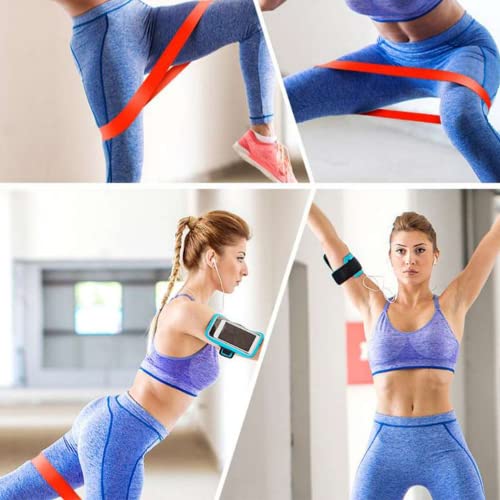 Resistance Bands for Arms Leg Thigh Booty Squat Physical Therapy, 5 Heavy & Light Resistance Levels, Mini Gym Loop Exercise Bands for Men Women Kids Elderly, Wristband Headband Carry Bag Guide - 9 Set