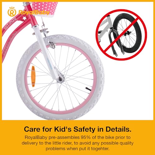 Royalbaby Stargirl Kids Bike Girls 12 14 16 18 20 Inch Children's Bicycle with Basket for Age 3-12 Years