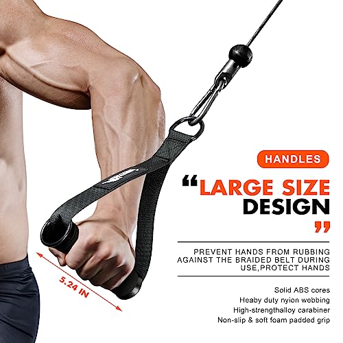 HPYGN Exercise Handle, Replacement Fitness Equipment for Pilates, Yoga, Strength Trainer, Pull Down Home Gym Red, Grey, Blue Working Out Handle