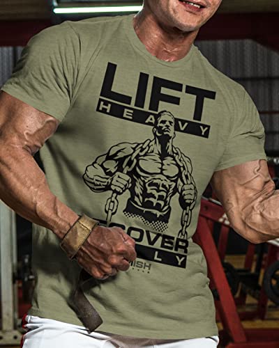 Lift Heavy Recover Fully T-Shirts for Workout, Funny Gym Shirt for Men