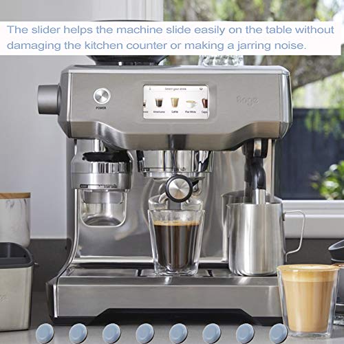 Sliding Tray for Coffee Maker,8 PCS Adhesive Magic Telfon Self Stick Sliders Coffee Pot Slider for Coffee Makers, Stand Mixers, Blenders, Air Fryers, Pressure Cooker,Kitchen Appliance Sliders
