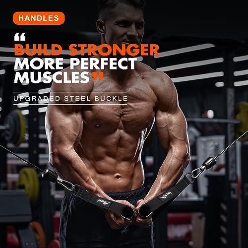 HPYGN Exercise Handle, Replacement Fitness Equipment for Pilates, Yoga, Strength Trainer, Pull Down Home Gym Red, Grey, Blue Working Out Handle