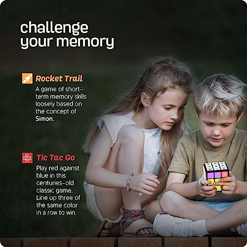 Rechargeable Game Activity Cube - 9 Fun Brain & Memory Games - Cool Toys for Boys and Girls - Birthday Gifts for Ages 6-12+ Year Old Kids Tweens & Teens - Best Boy & Girl Toy Gift Ideas
