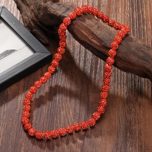 Philadelphia Phils Baseball Necklace For Men Women Baseballer Inspired Beaded Necklace Unisex Rhinestone Discoball Necklaces Jewelry-gift for baseball team lovers