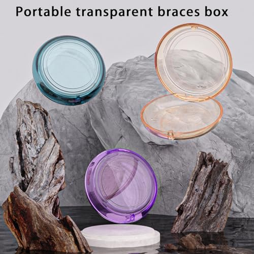 Orthodontic Storage Case Dental Appliance Box Transparent Retainer with Magnetic Clasp Holder for Braces Mouthguards Night Guards Dustproof