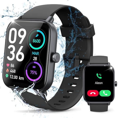 Smart Watch for Men and Women - Alexa Built-in Smartwatch with Heart Rate, Sleep and Blood Oxygen Monitor,24/7 Heart Rate Auto Image Correction, Portable Smartwatch Dynaudio Speakers (Black)