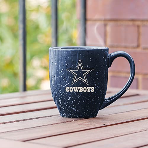 Rico Industries NFL Football 16 oz Team Color Laser Engraved Speckled Ceramic Coffee Mug (Pick Your Favorite Team)