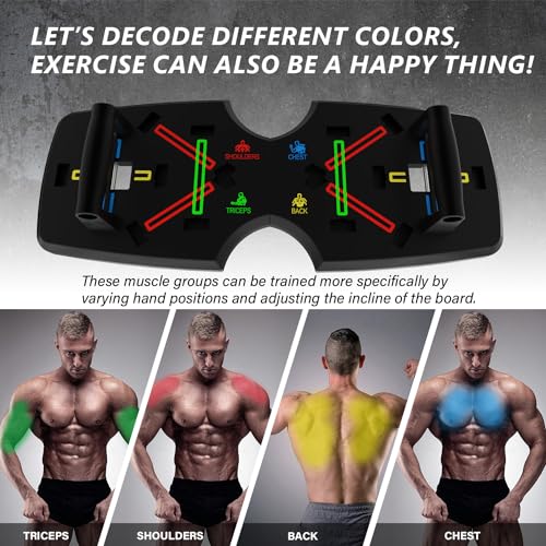 AERLANG Push Up Board, Portable Multi-Function Foldable 10 in 1 Push Up Bar, Push up Handles for Floor,Professional Push Up Strength Training Equipment