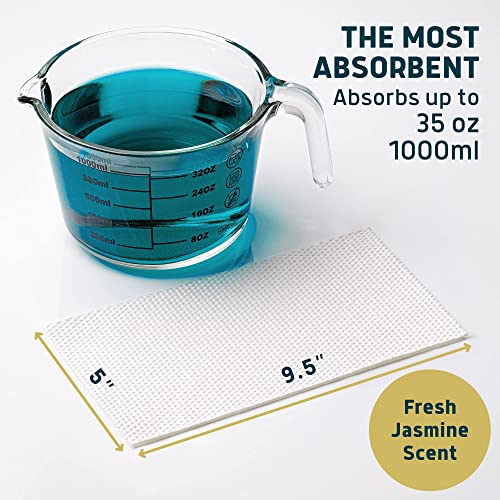 Lunderg Jasmine Scented Super Absorbent Commode Pads - Medical Grade Value Pack 100 Count - for Bedside Commode Liners Disposable, Adult Commode Chair, Portable Toilet Bags - Light Scent