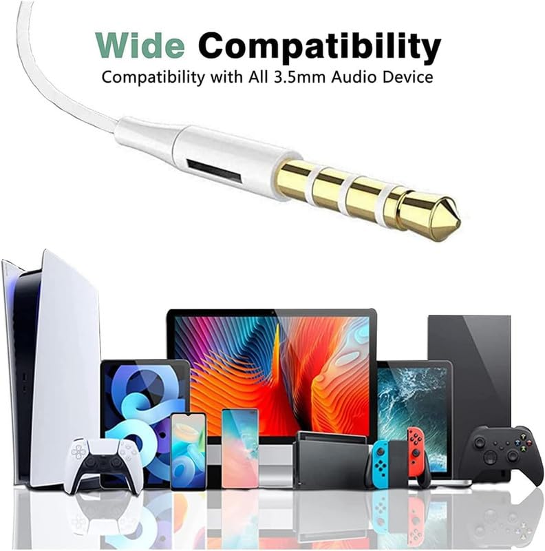 2 Pack Wired Headphones for iPhone Earbuds with 3.5mm Plug Earphones Built-in Microphone & Volume Control Compatible with iPhone/ipad/Android/Computer and Other 3.5mm Jack Devices