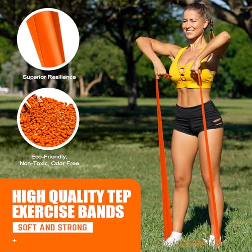 Resistance Bands, Exercise Bands, Physical Therapy Bands for Strength Training, Yoga, Pilates, Stretching, Stretch Elastic Band with Different Strengths, Workout Bands for Home Gym