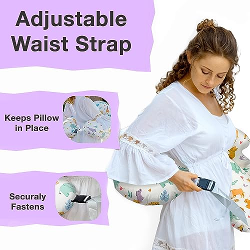 PILLANI Nursing Pillow for Breastfeeding, Breast Feeding Pillow for Mom & Baby Support, Baby Registry Search, Removable Cotton Cover, Adjustable Waist Strap,Baby Support Pillow,Newborn Pillow Supplies